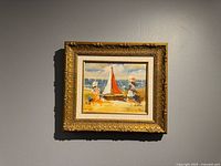 Full view of framed painting on wall