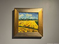 Front view of framed oil painting showing full artwork and frame