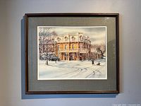 Full view of framed print showing artwork, matting and frame