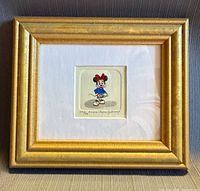 Front view of framed Minnie Mouse etching