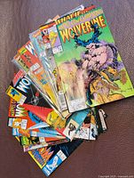 Stack of bagged Wolverine comics