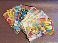 Fan spread showing the full stack of bagged Wolverine comic books