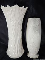 Both Lenox porcelain vases front view
