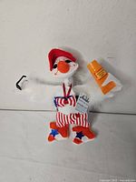 Full view of Annalee duck figure standing upright