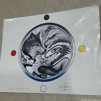 Full view of signed Indigenous print in sleeve