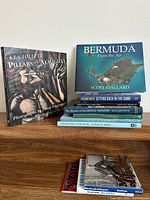 Front covers and spines of all books showing titles