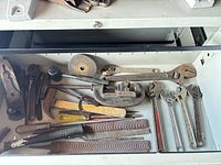 Open drawer showing entire assortment of tools