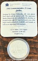 Information card and encapsulated coin front