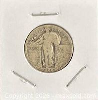 Obverse of 1928 Standing Liberty Quarter in 2x2 holder