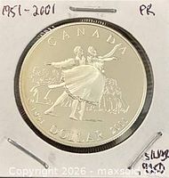 Reverse side showing dancers and dates 1951-2001