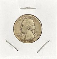 Obverse of 1951 Washington Quarter in 2×2 flip