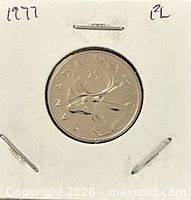 Reverse side showing caribou and date