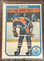Front of 1982-83 O-Pee-Chee Wayne Gretzky card in sleeve