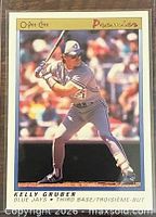 Front of 1991 O-Pee-Chee Premier Kelly Gruber card