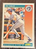 Front of 1992 Score Pat Tabler card