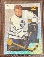 Front of Mats Sundin Pinnacle Summit trading card in sleeve