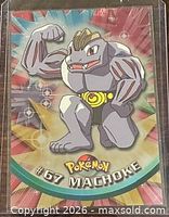 Front of 1999 Topps Pokémon card #67 Machoke