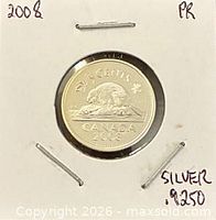 Reverse showing beaver, denomination, country and year within 2x2 holder