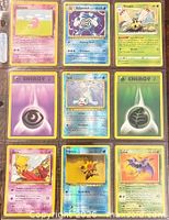 Front view of all nine cards in album sleeve