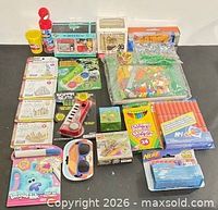 Full lot overview of toys, puzzles, art items