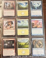 Front view showing all nine cards in sleeve
