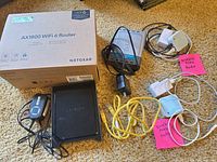 Group shot of all routers, adapters and cables