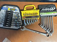 Overview of Kobalt, stubby, Pittsburgh wrench sets and loose wrench