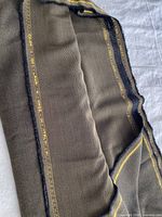 Selvedge showing weave, color, and printed text