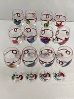 All 12 goblets front view