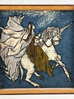 Full view of batik art within wood frame