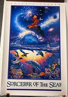 Full view of poster showing upper Mickey scene and lower underwater scene