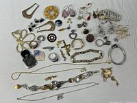 Wide view of complete mixed jewelry lot