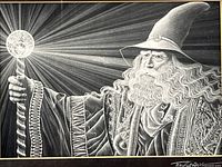 Close-up of wizard illustration showing detail