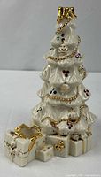 Full view of Lenox porcelain Christmas tree candleholder
