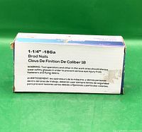 Front of box showing size, gauge and quantity