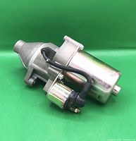 Side profile of starter motor showing solenoid and wiring