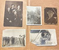 Overview showing all five photographs mounted on board