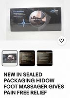 Front of sealed HiDow foot massager box