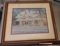 Front view of framed print showing entire artwork and frame