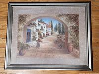 Full view of framed Vivian Flasch "A Quiet Town" print