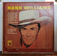 Front jacket with Hank Williams illustration and title