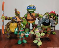 All seven TMNT figures grouped together