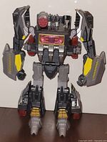 Front view of Soundblaster in robot mode showing color scheme and details