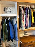 Full closet view showing all garments on two rods