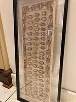 Full framed painting behind glass