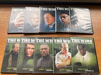 Front view of all ten DVD cases showing cover art for Seasons 1 and 2