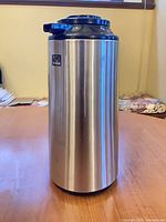 Front view of stainless steel Zojirushi carafe