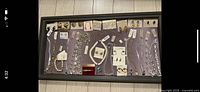 Full display frame showing all jewellery pieces and tags