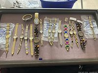 Tray overview showing all watches laid out