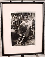 Full framed photograph on easel